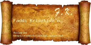 Faddi Krisztián névjegykártya